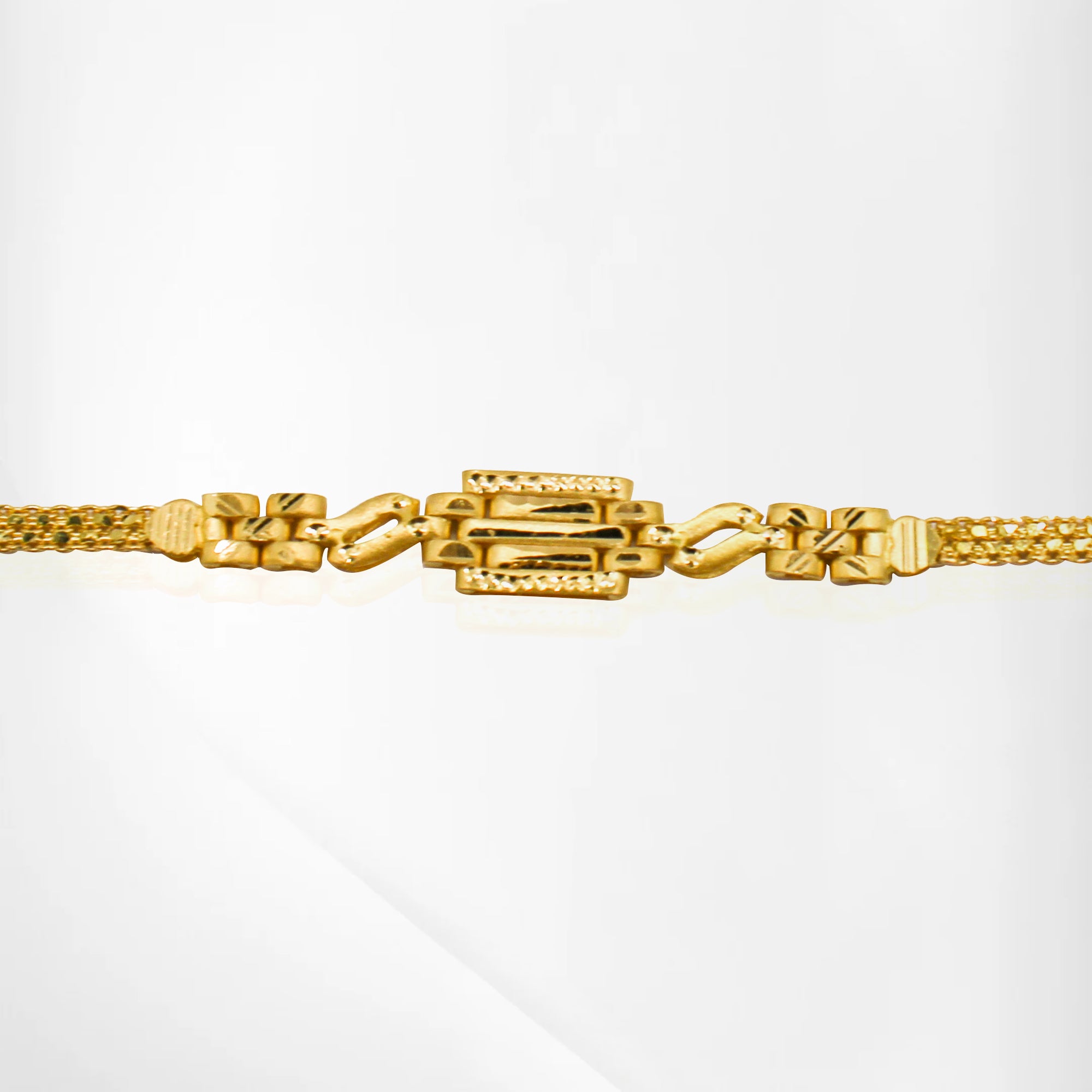 Elegant 2-in-1 Kids Bracelet – Matte & Gold Finish
