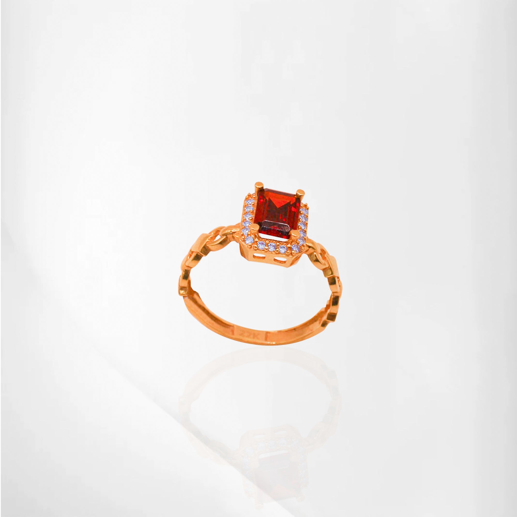 Queen’s Charm Ruby & CZ Ring