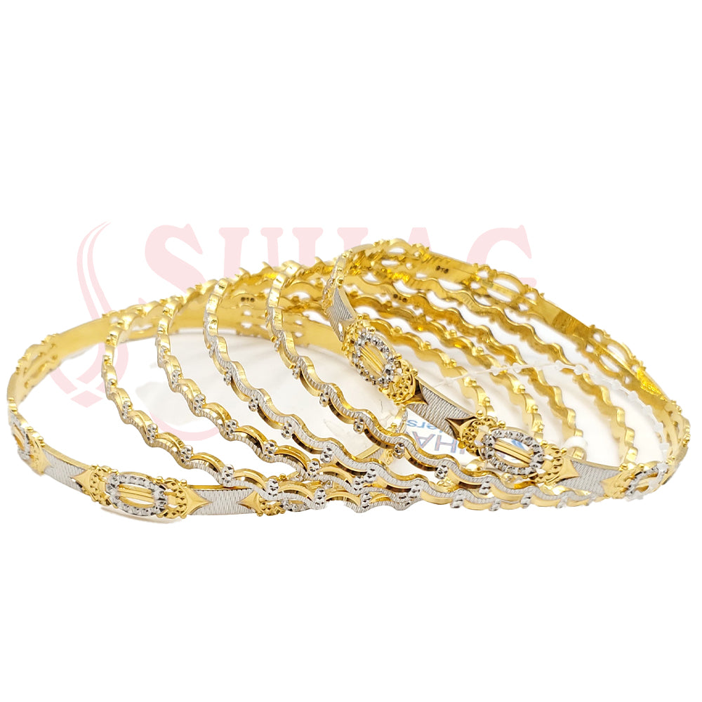 Rhodium Bangles Set