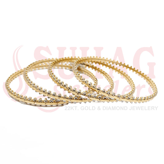 Rhodium Bangles Set