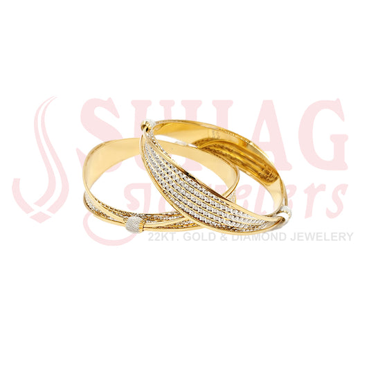 2 Piece Rhodium Bangles