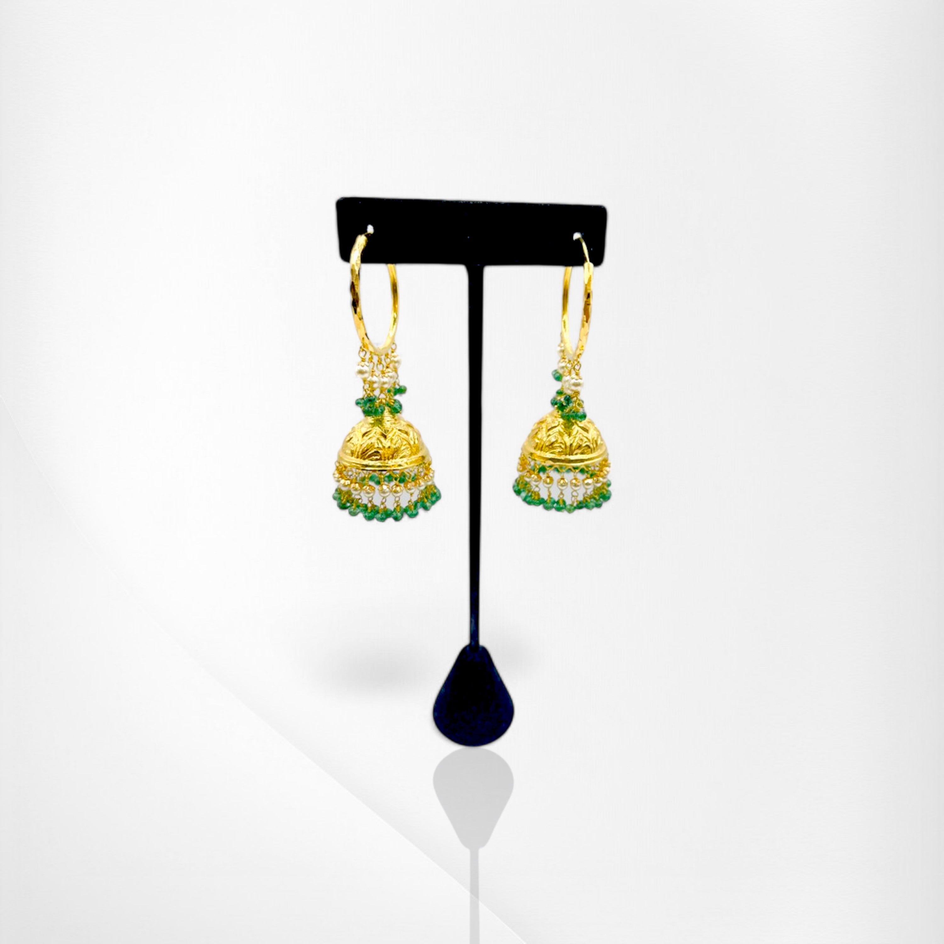 Colorful Jummka Earrings with Intricate Craftsmanship