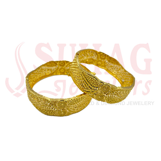 2PC Yellow Gold Bangles