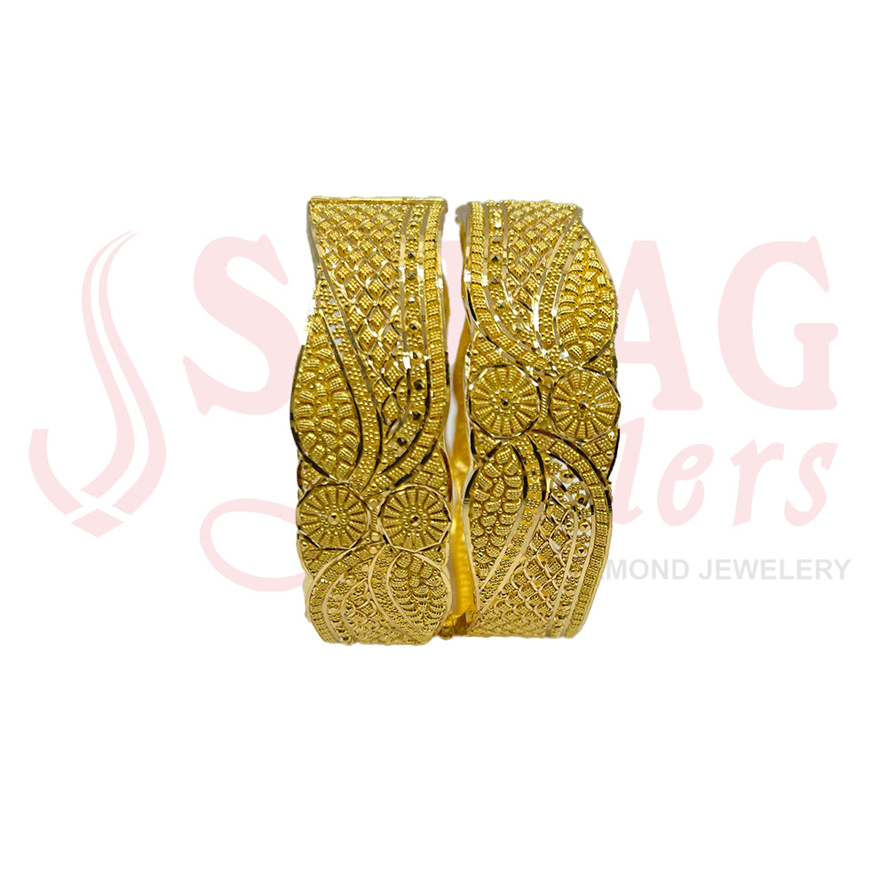 2PC Yellow Gold Bangles