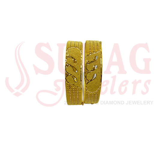 2PC Yellow Gold Bangles