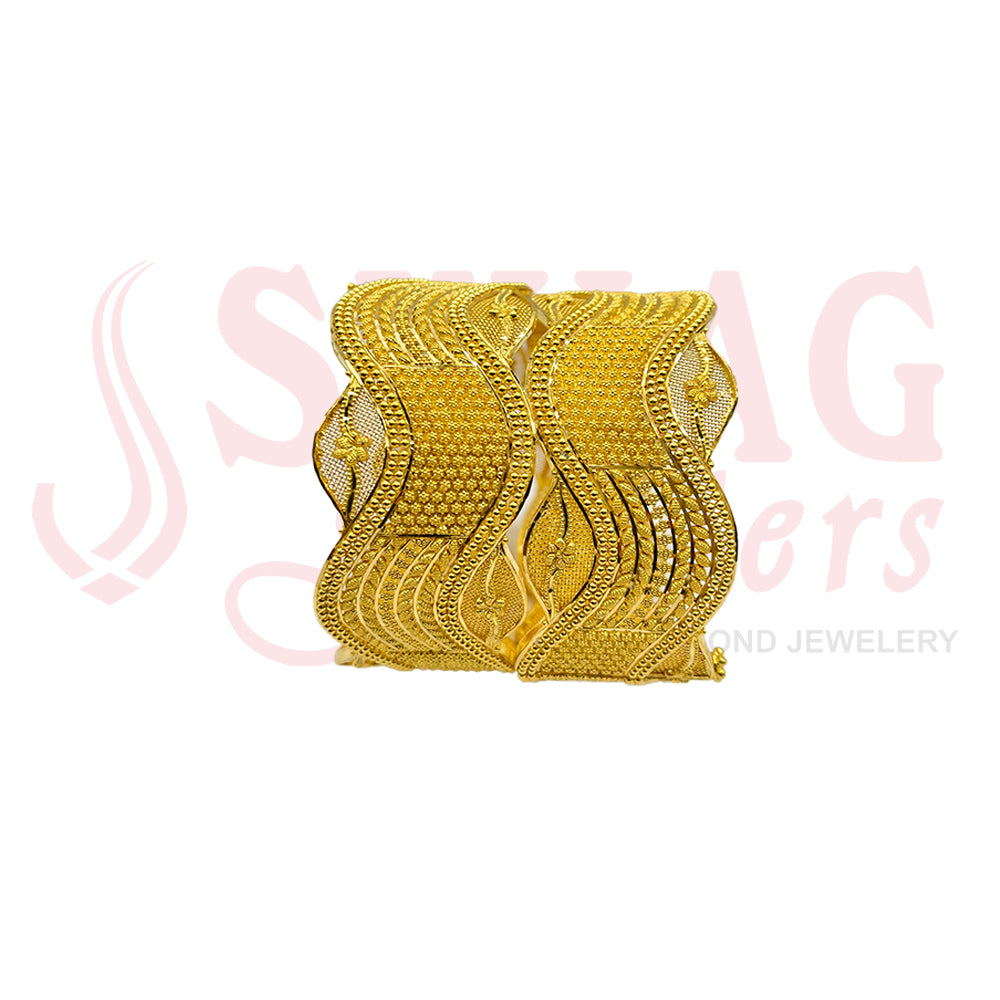 2PC Yellow Gold Bangles