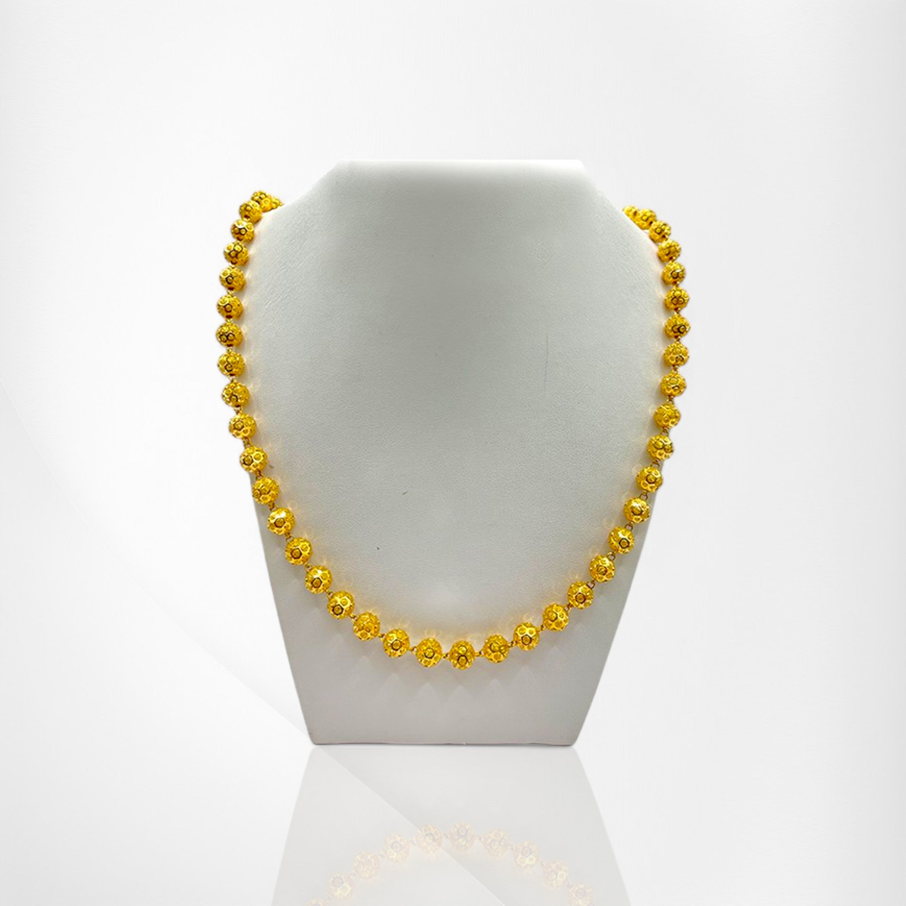 Mattermalla Gold Chain with Ornate Bead Elegance