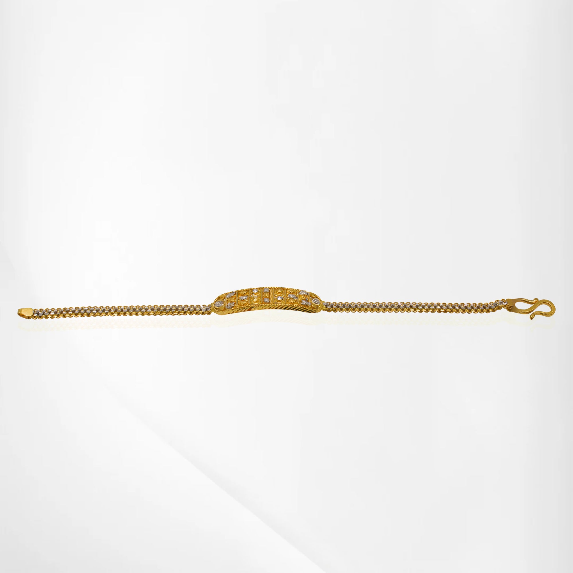 Kids Bracelet – Rhodium & Gold Dot Design for Traditional Elegance