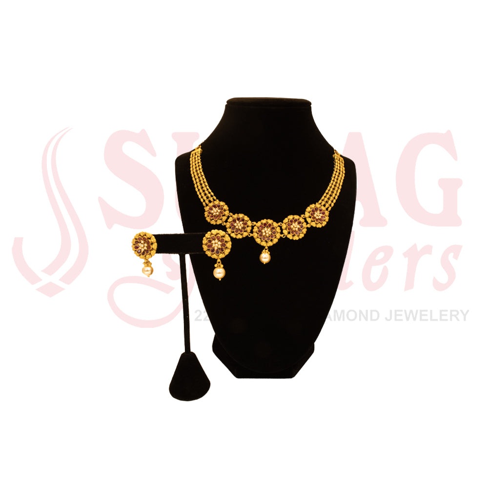 Antique Gold Necklace Set