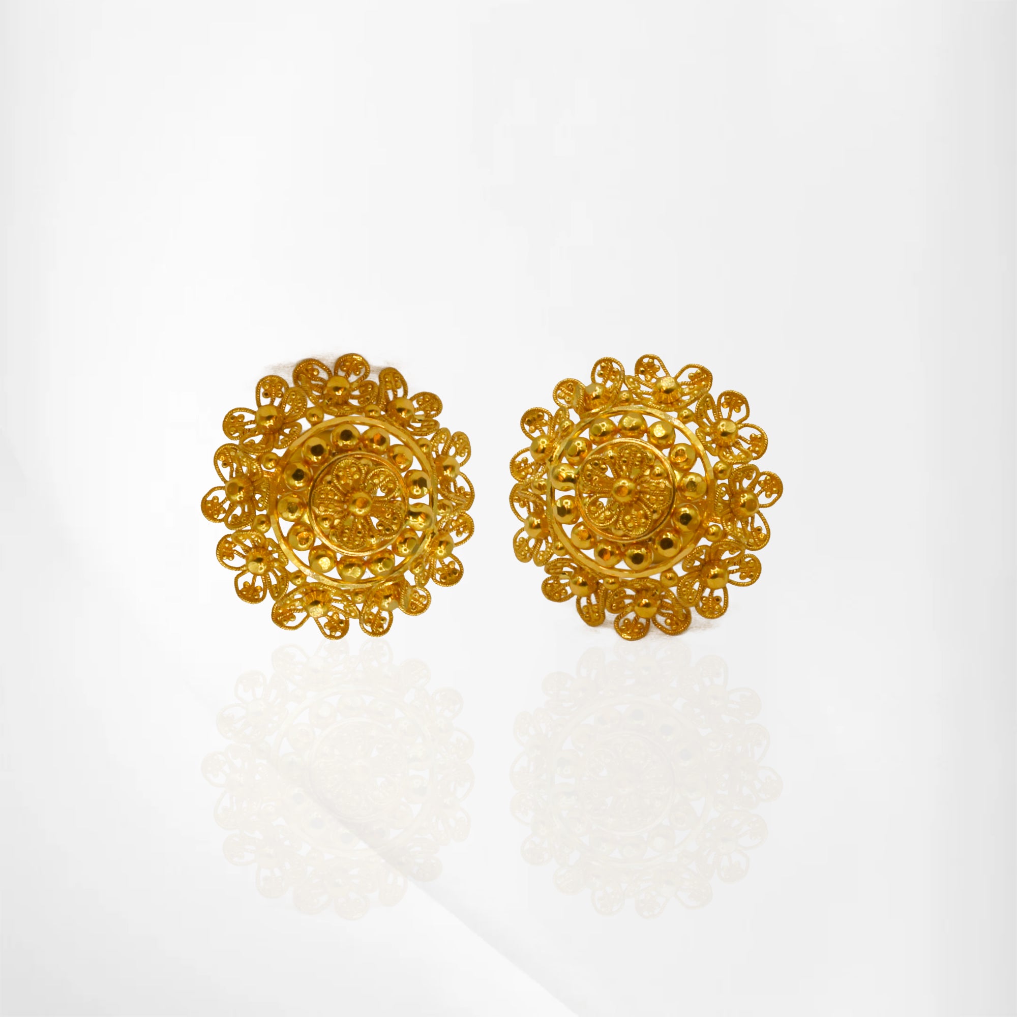 Modern Floral Necklace Set with Matching Earrings