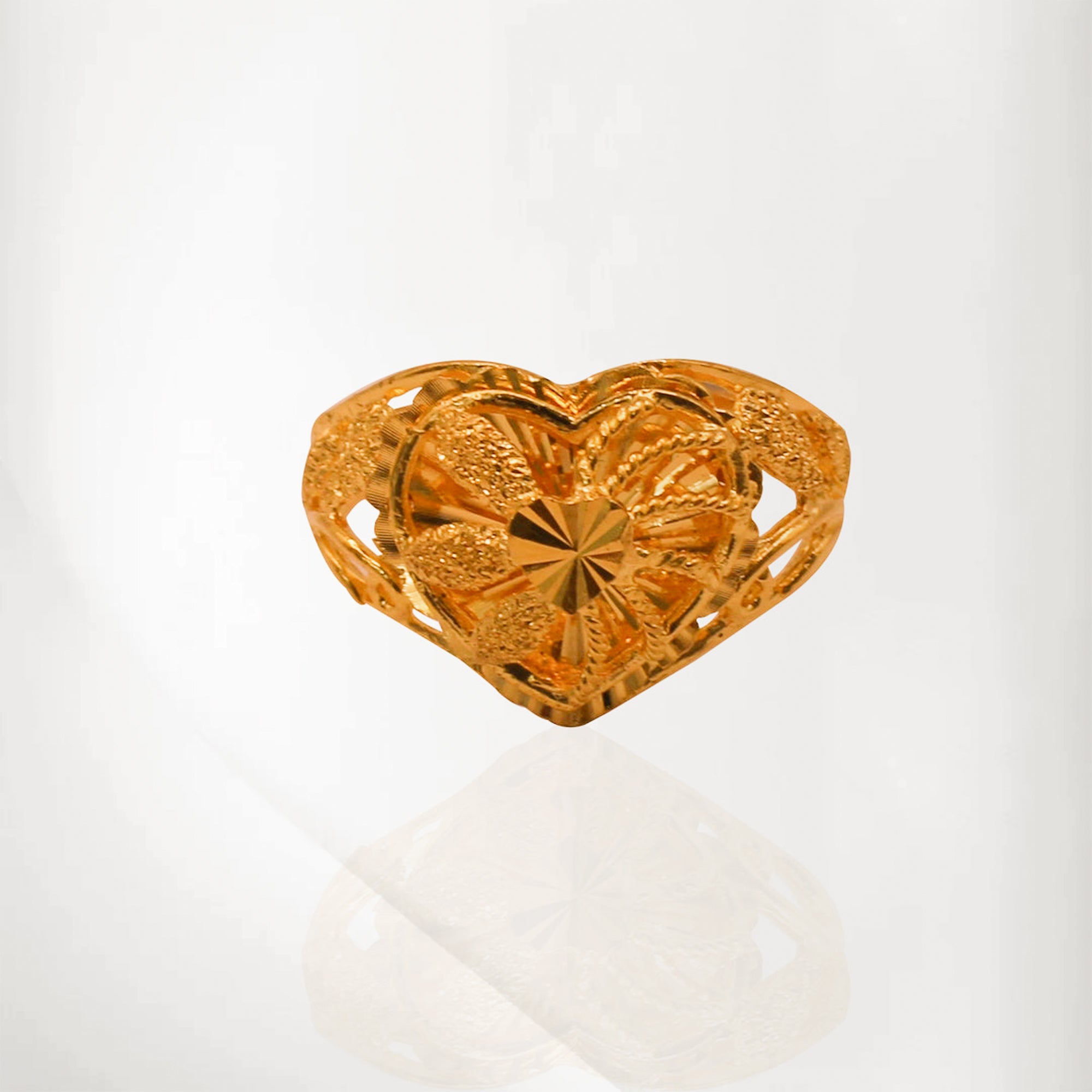 Heart’s Embrace Gold Ring