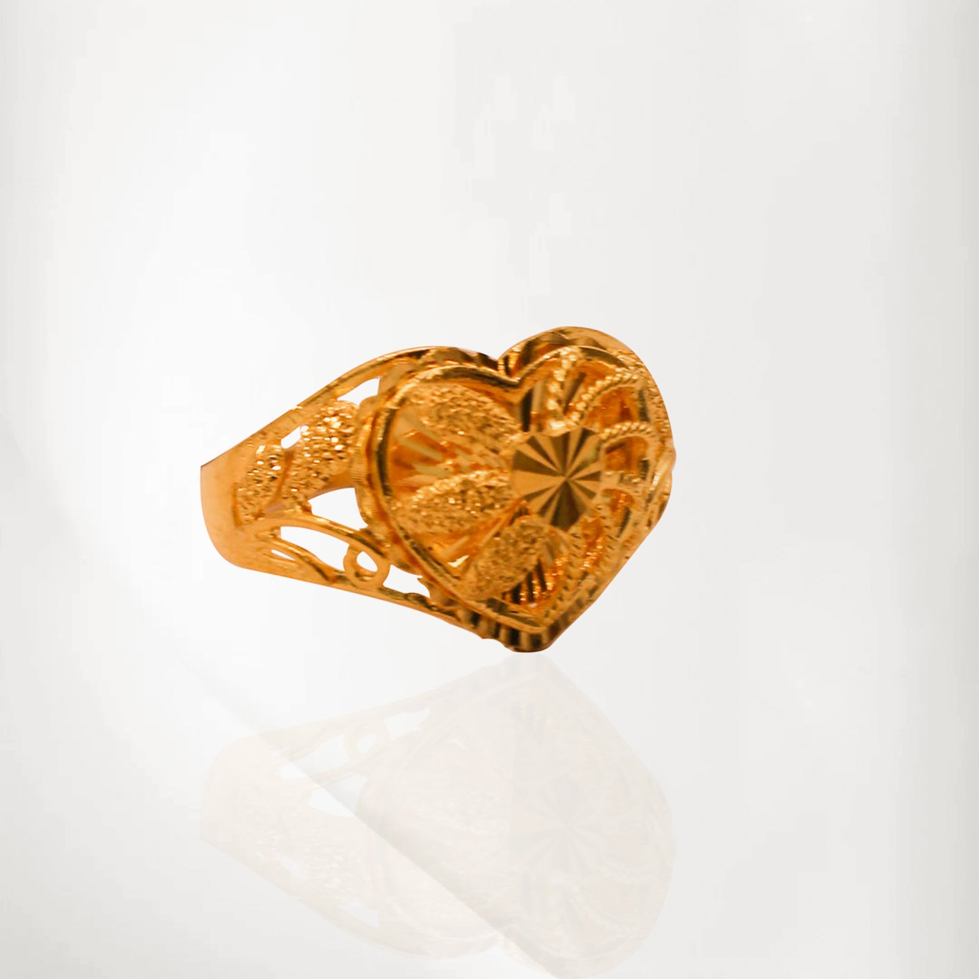 Heart’s Embrace Gold Ring