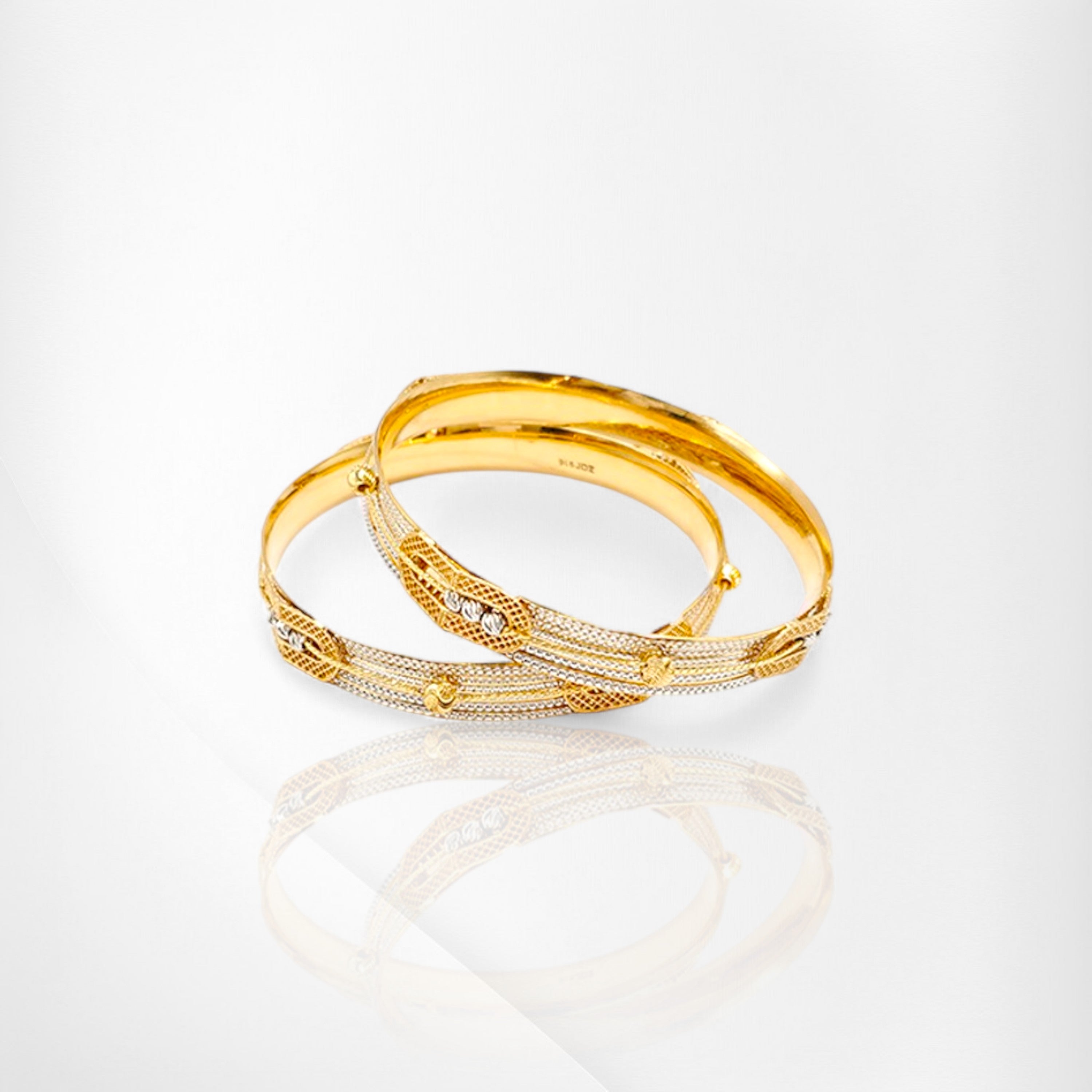 Rhodium-Plated Heritage Bangle