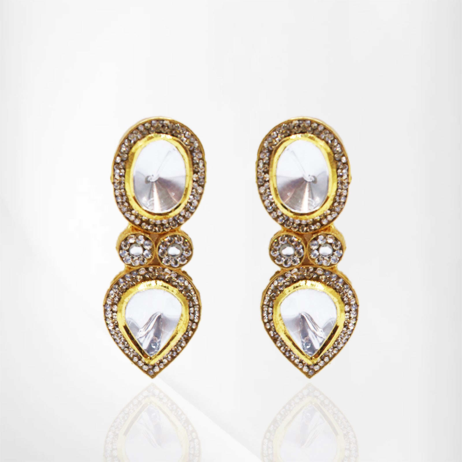 Kundan & Pearl Layered Set with Matching Earrings