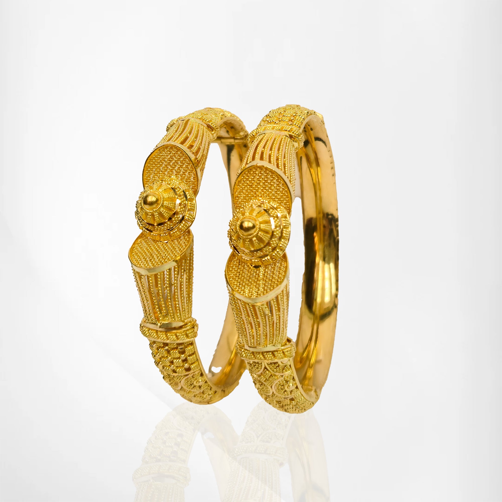 Rajwadi 2-Piece Floral Bangle Set