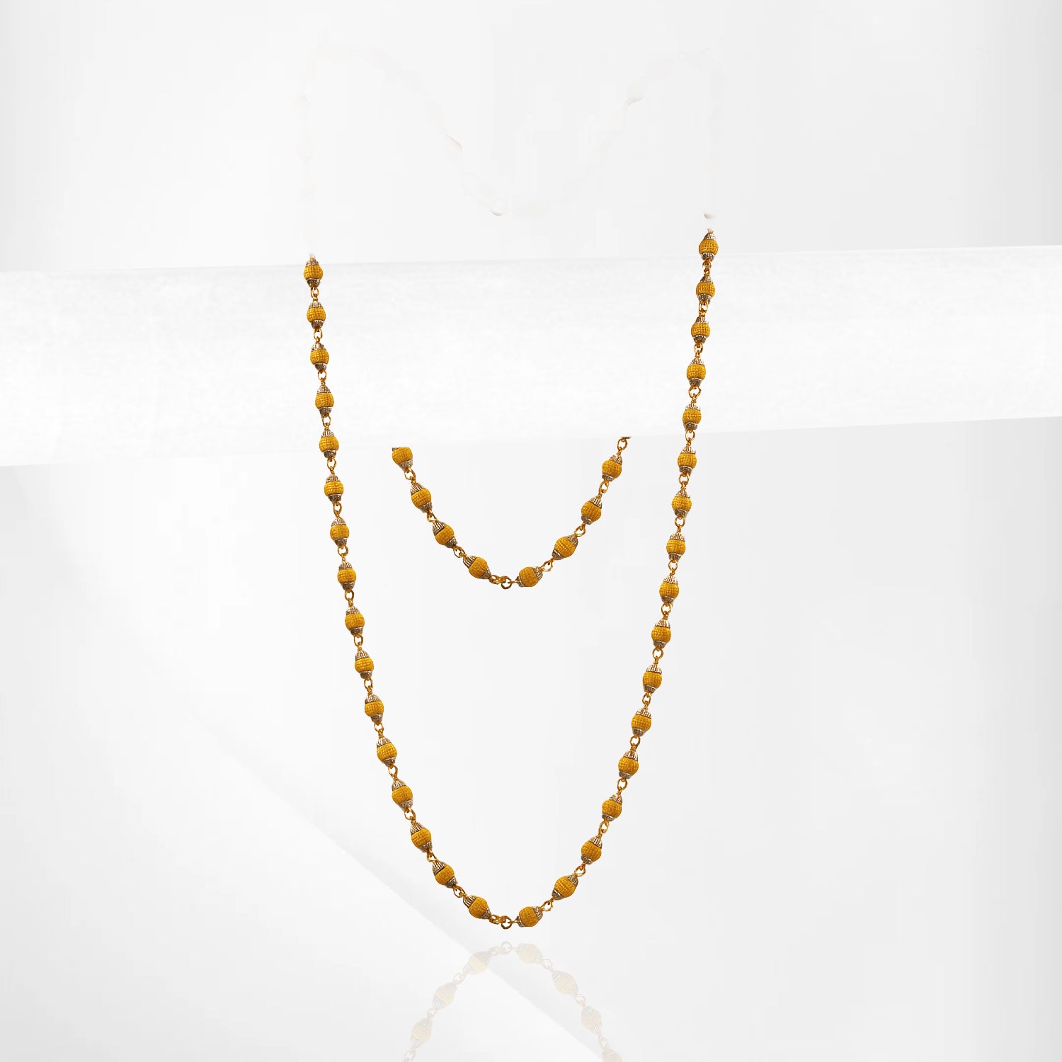 Rhodium Mater Mala Chain – Sophisticated Spiritual Elegance
