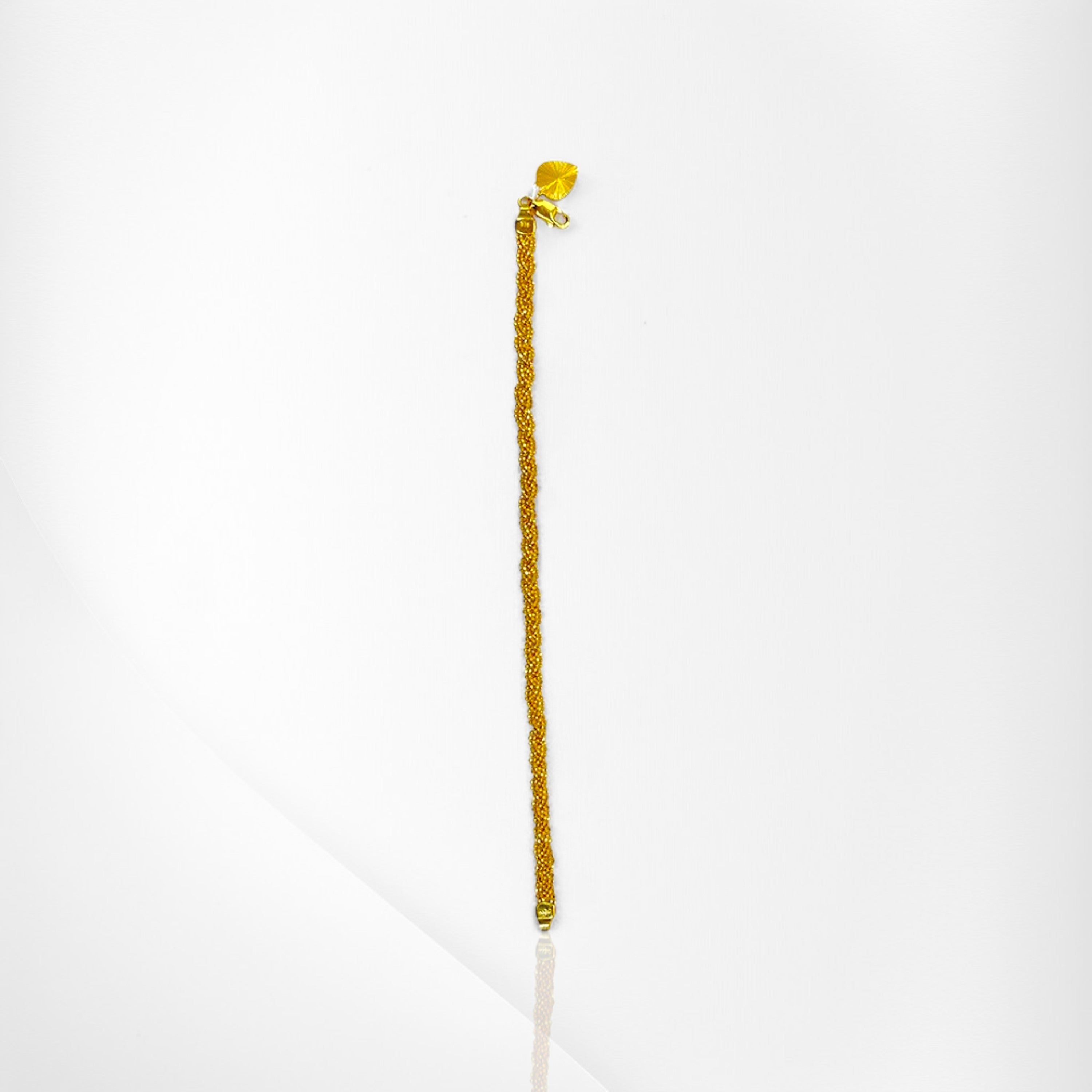 Yellow Gold Bracelet with Distinctive Dot Design