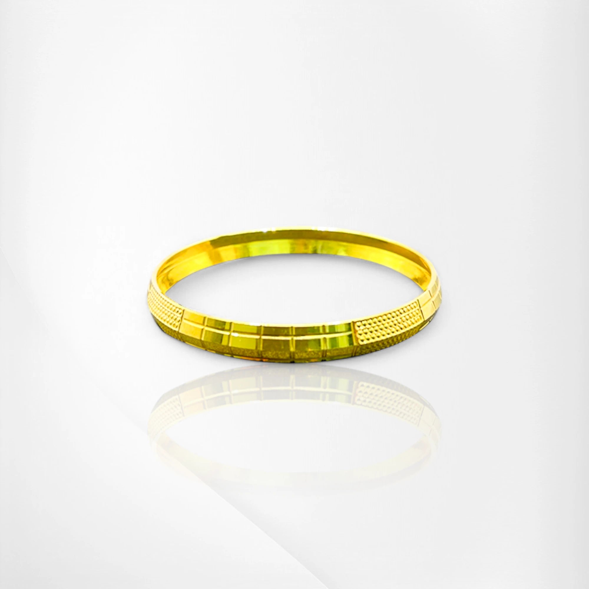 Modern Patterned Gold Kada