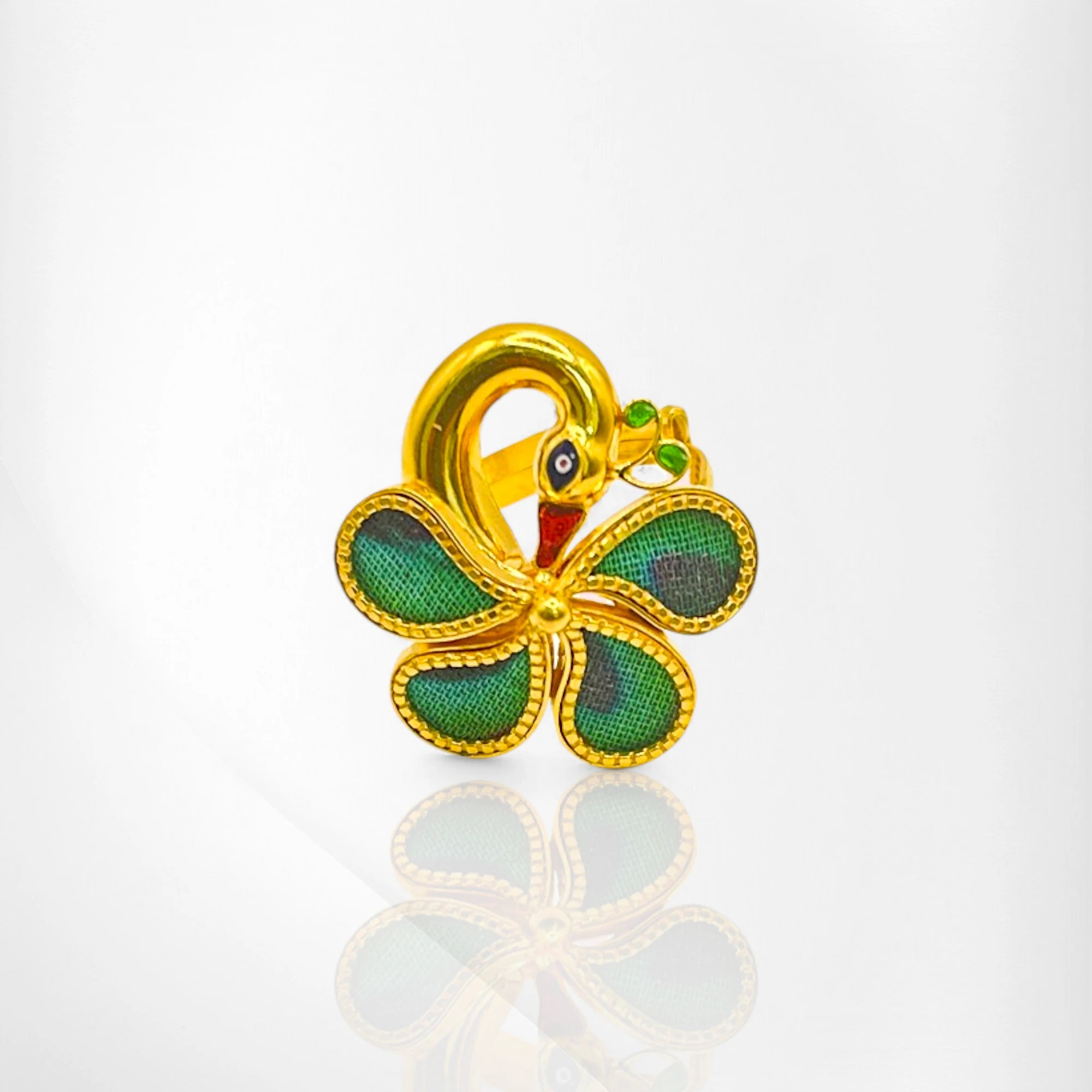 Peacock Gold Ring