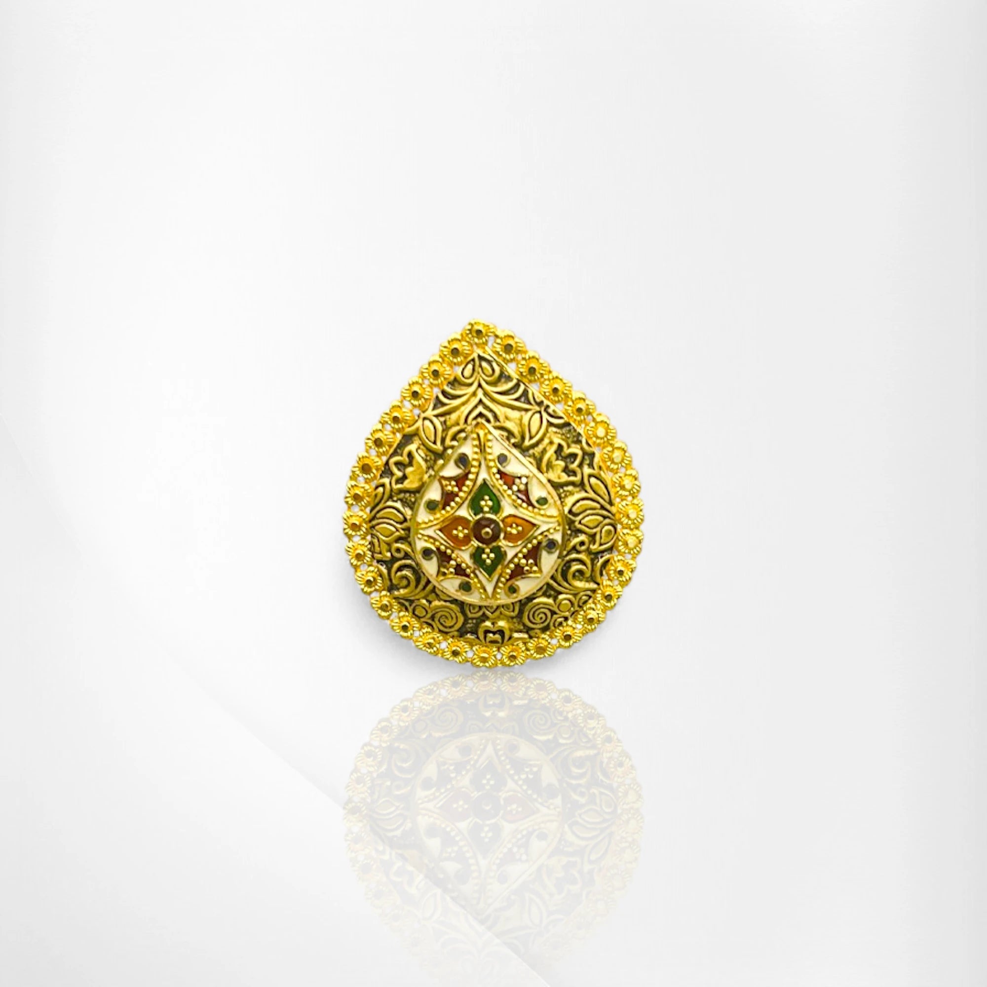 Royal Teardrop Gold Ring