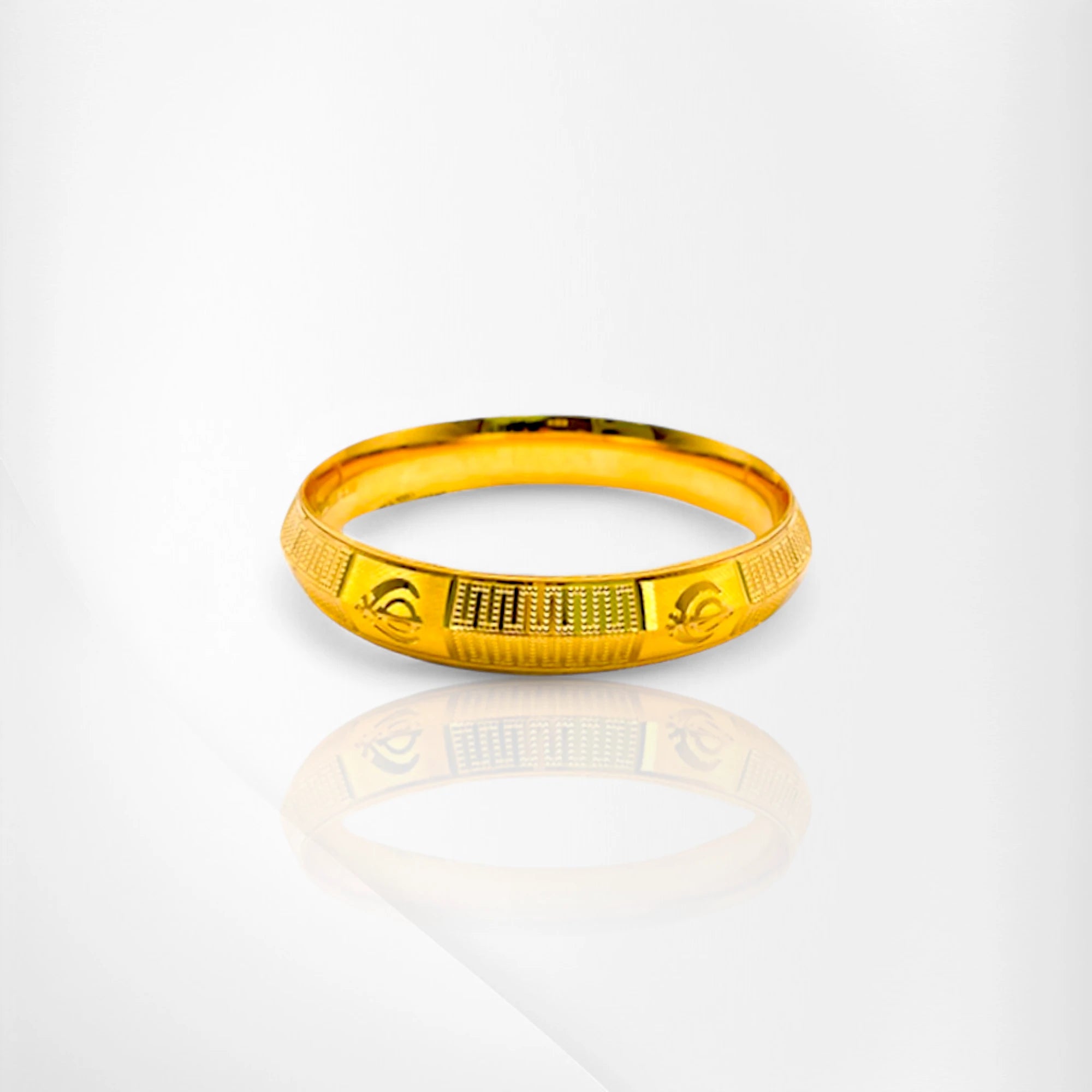 Traditional Engraved Gold Kada