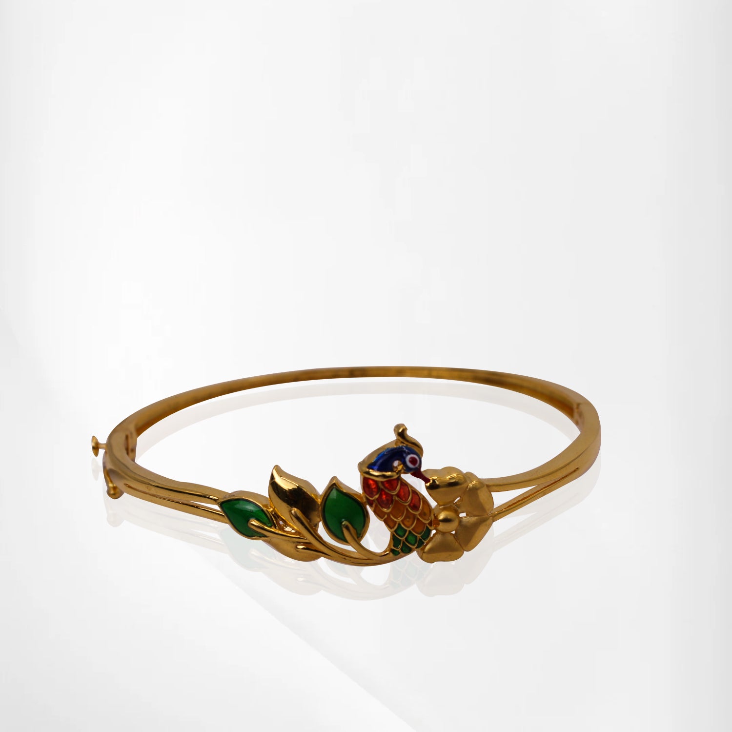 Peacock Meena Work Bangle Bracelet