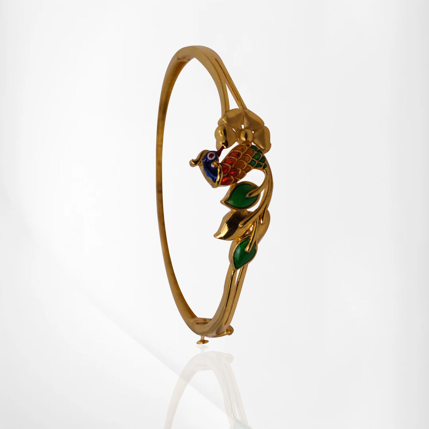 Peacock Meena Work Bangle Bracelet