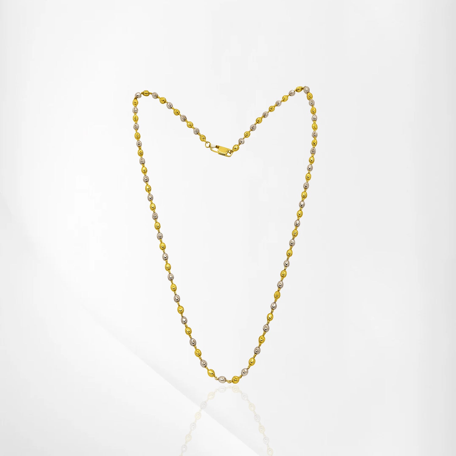 Beaded Spiritual Chain with Small Accents – Timeless Elegance
