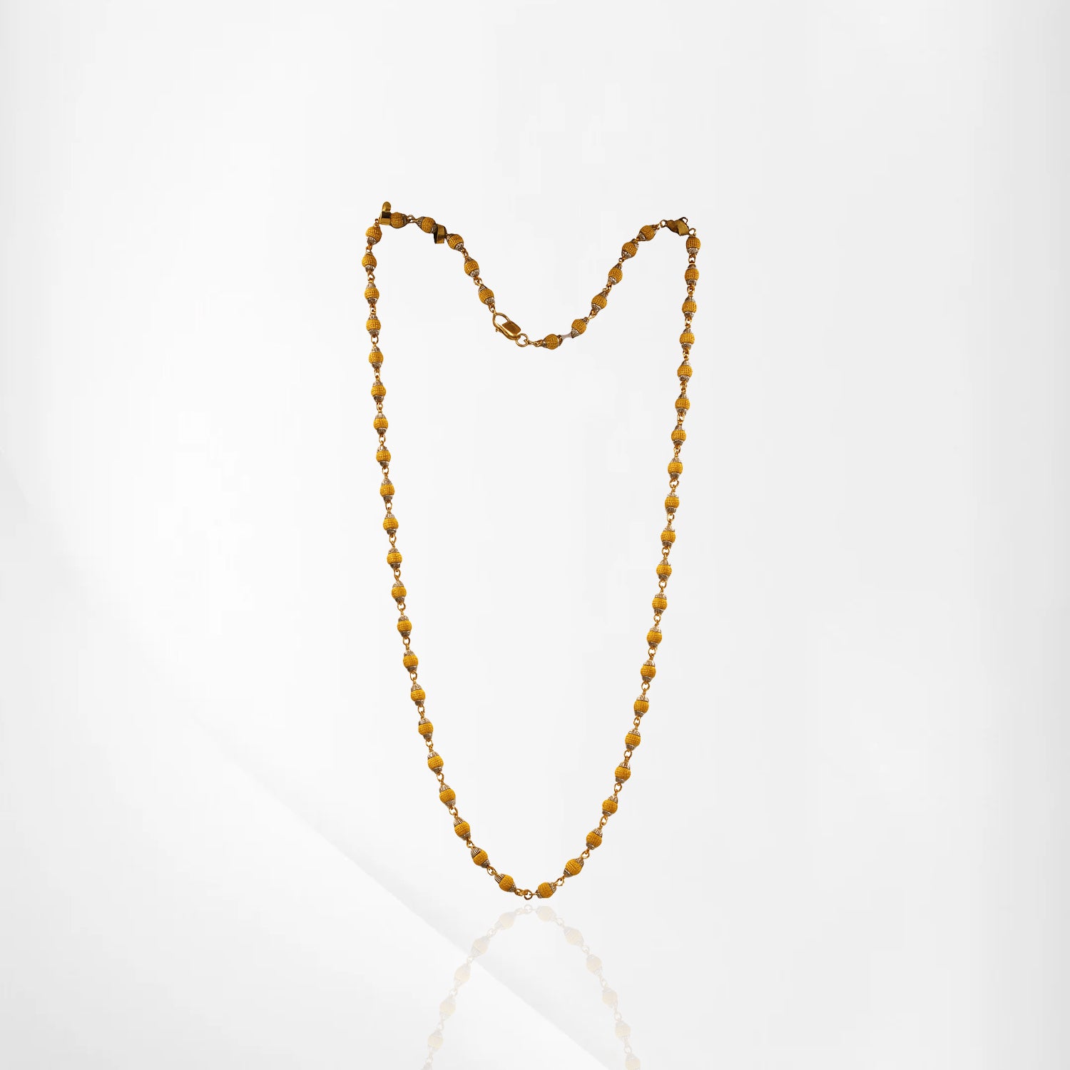 Rhodium Mater Mala Chain – Sophisticated Spiritual Elegance