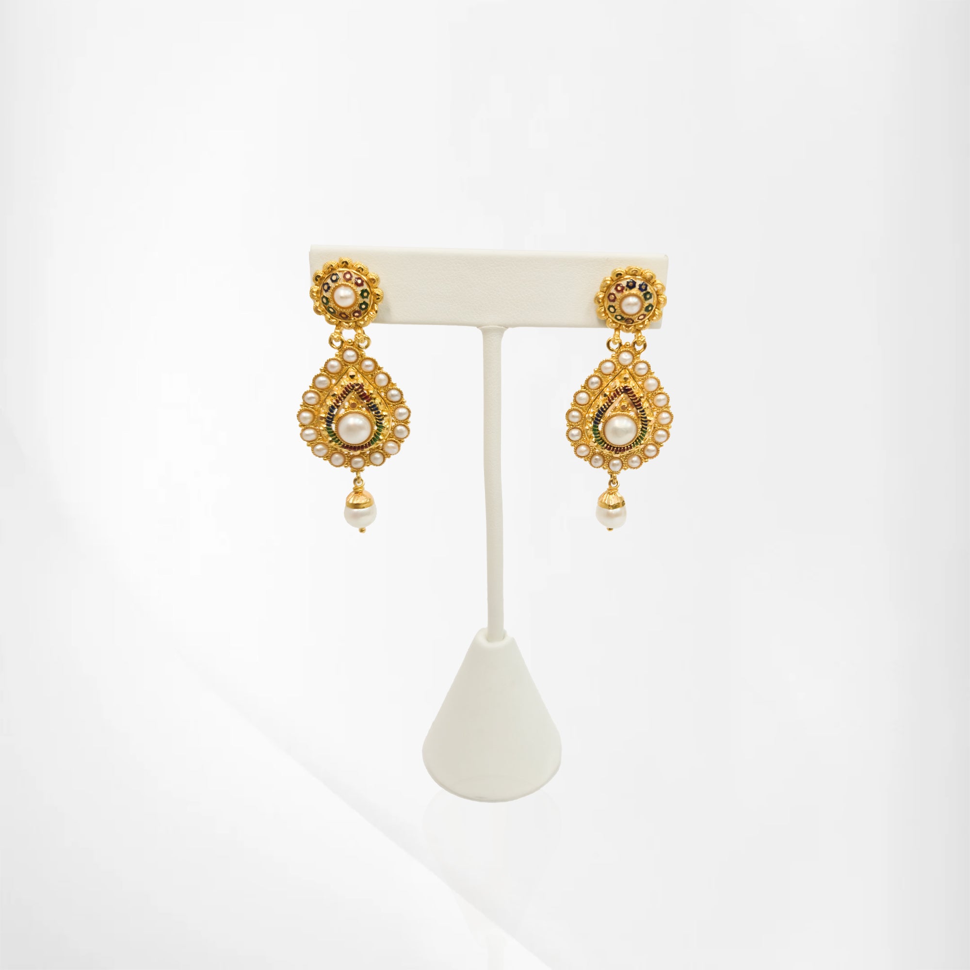 Pearl Descending Gold Set
