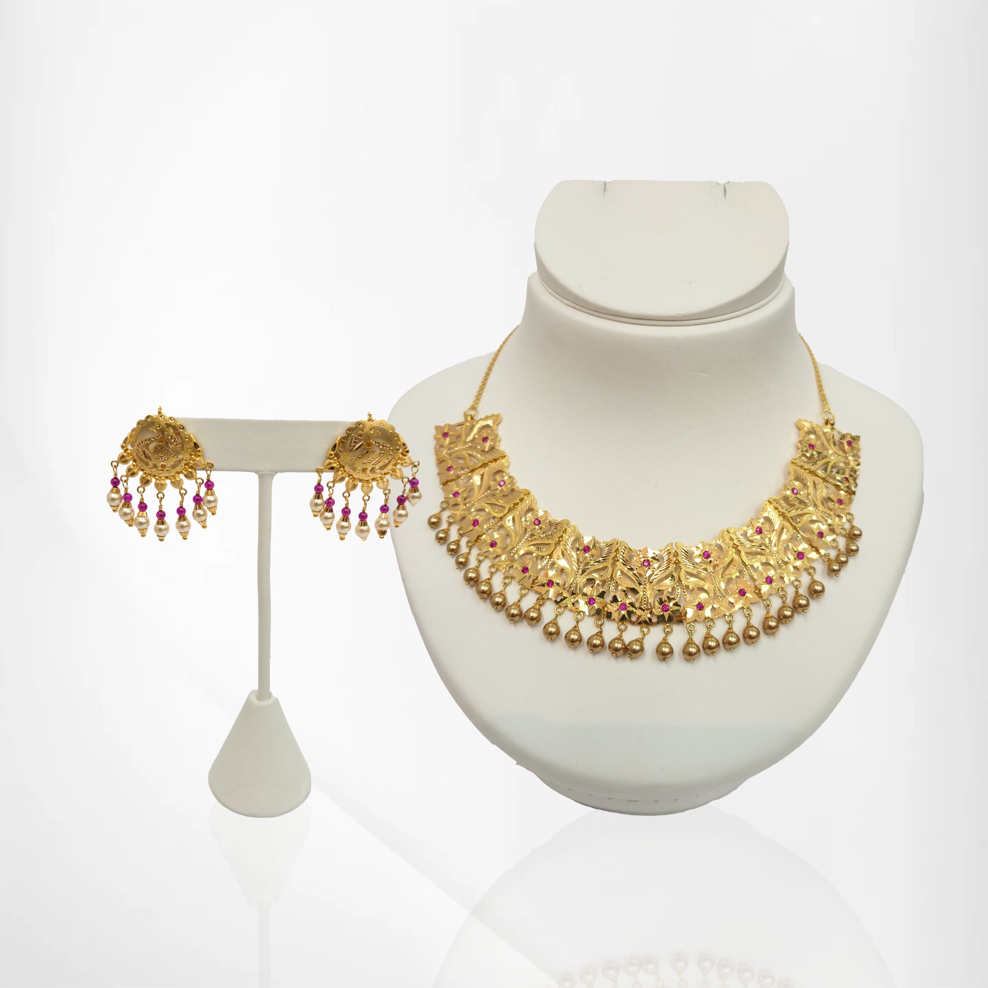 Authentic Punjabi Gold Pearl Set