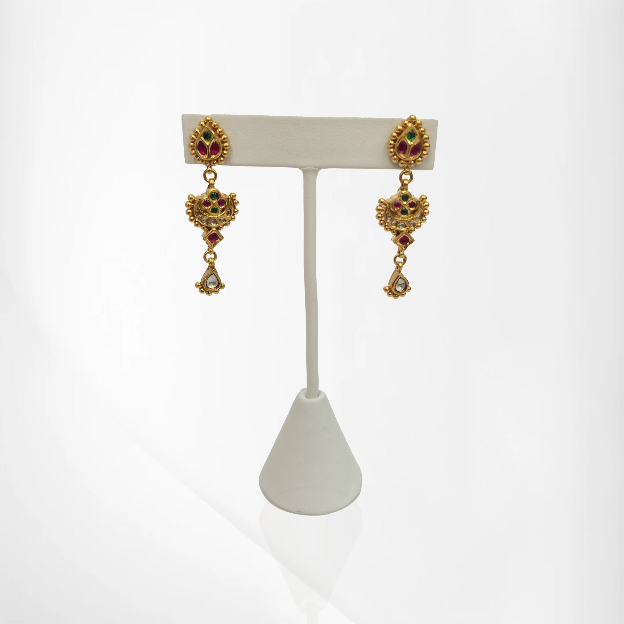 Royal Jadau Drop Charm Gold Set