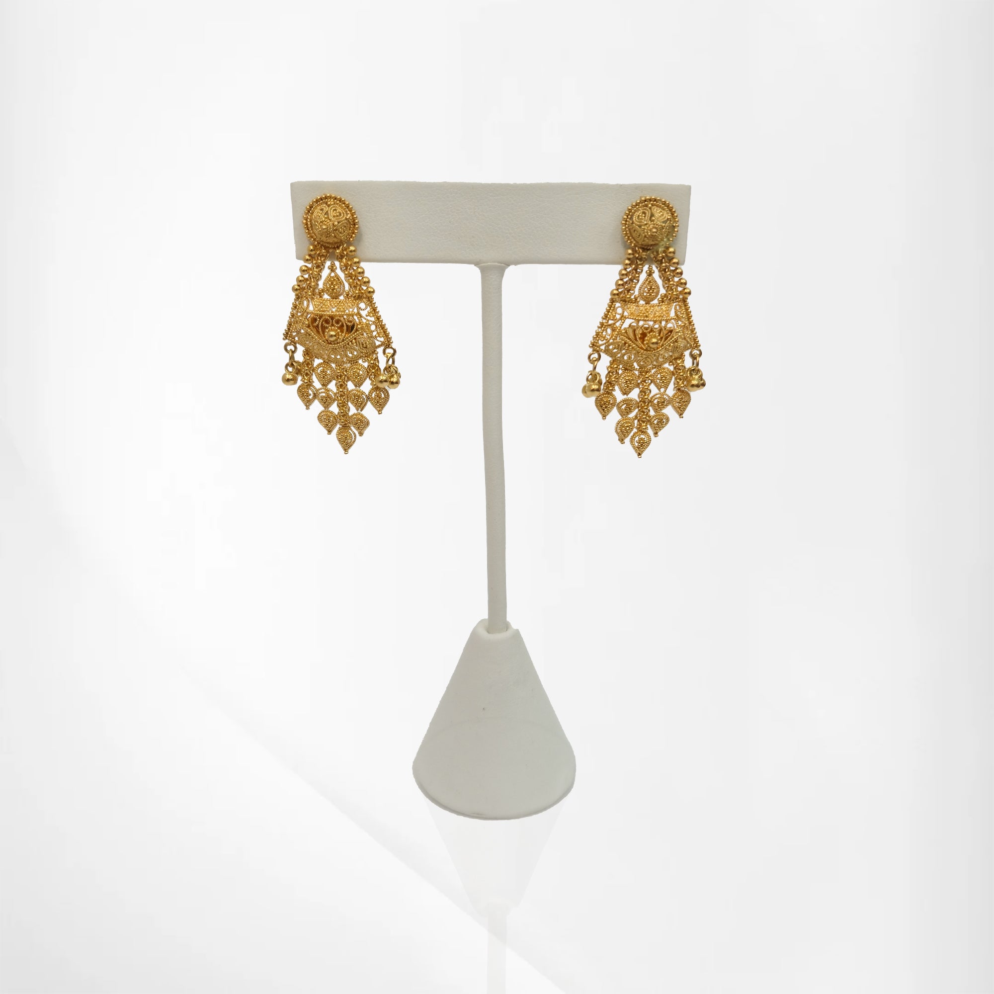 Timeless Matte 22K Gold Necklace & Earrings Set