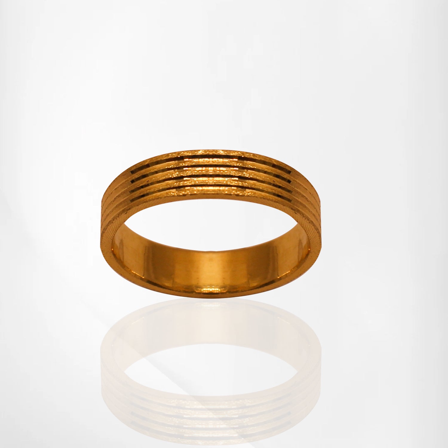 Lined Elegance Textured Unisex Band