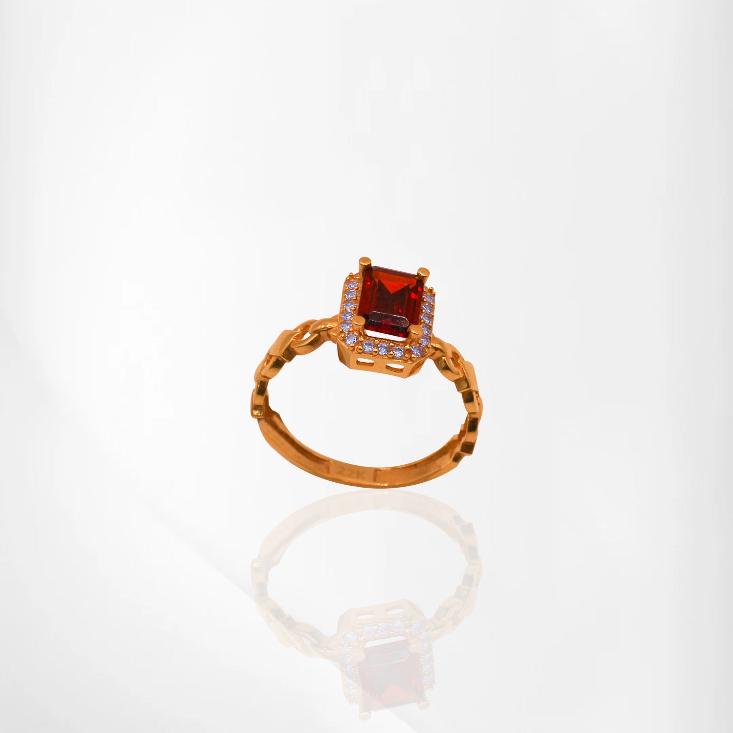 Queen’s Charm Ruby & CZ Ring