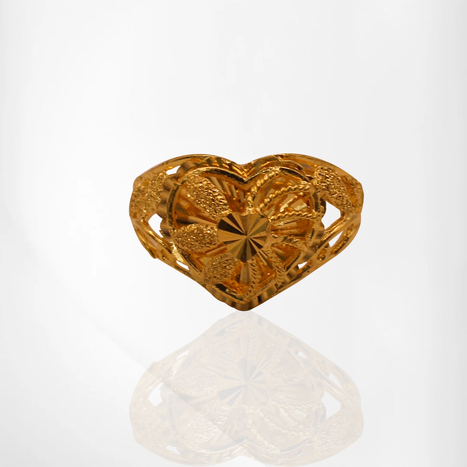 Heart’s Embrace Gold Ring