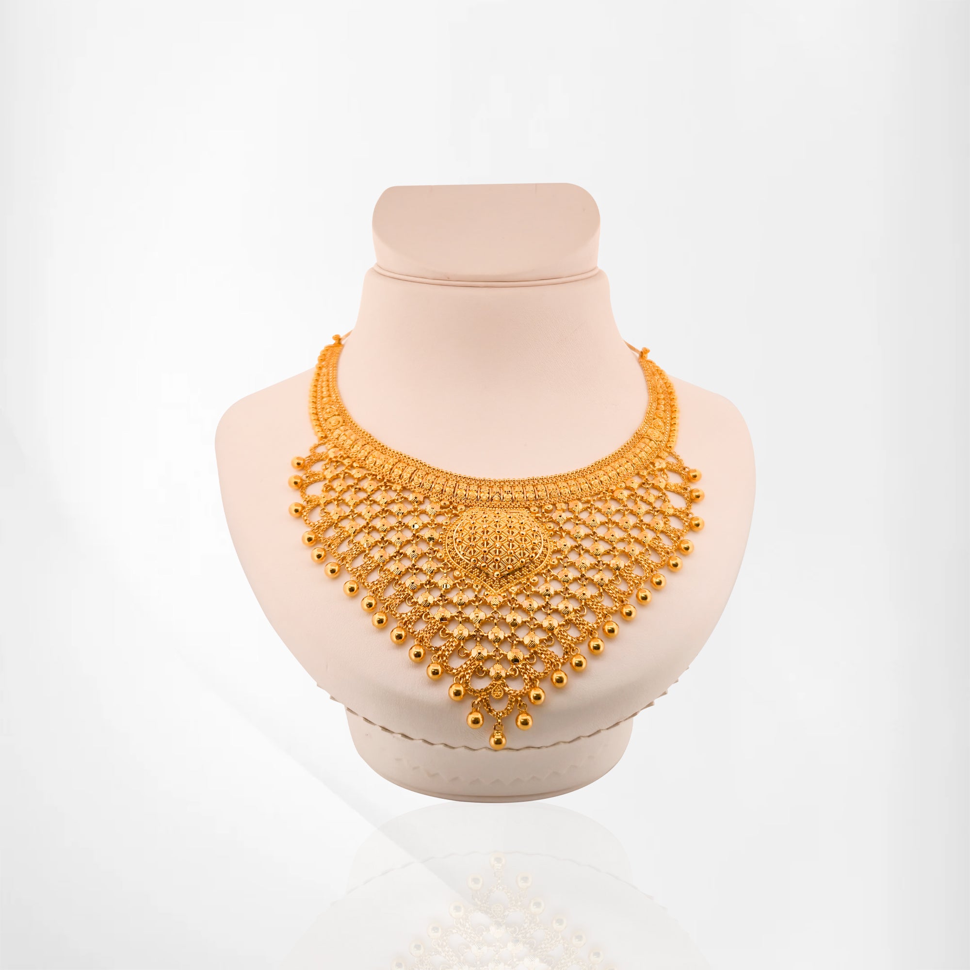 Bridal Gold Set with Jhumka Earrings – Elegant & Timeless Design