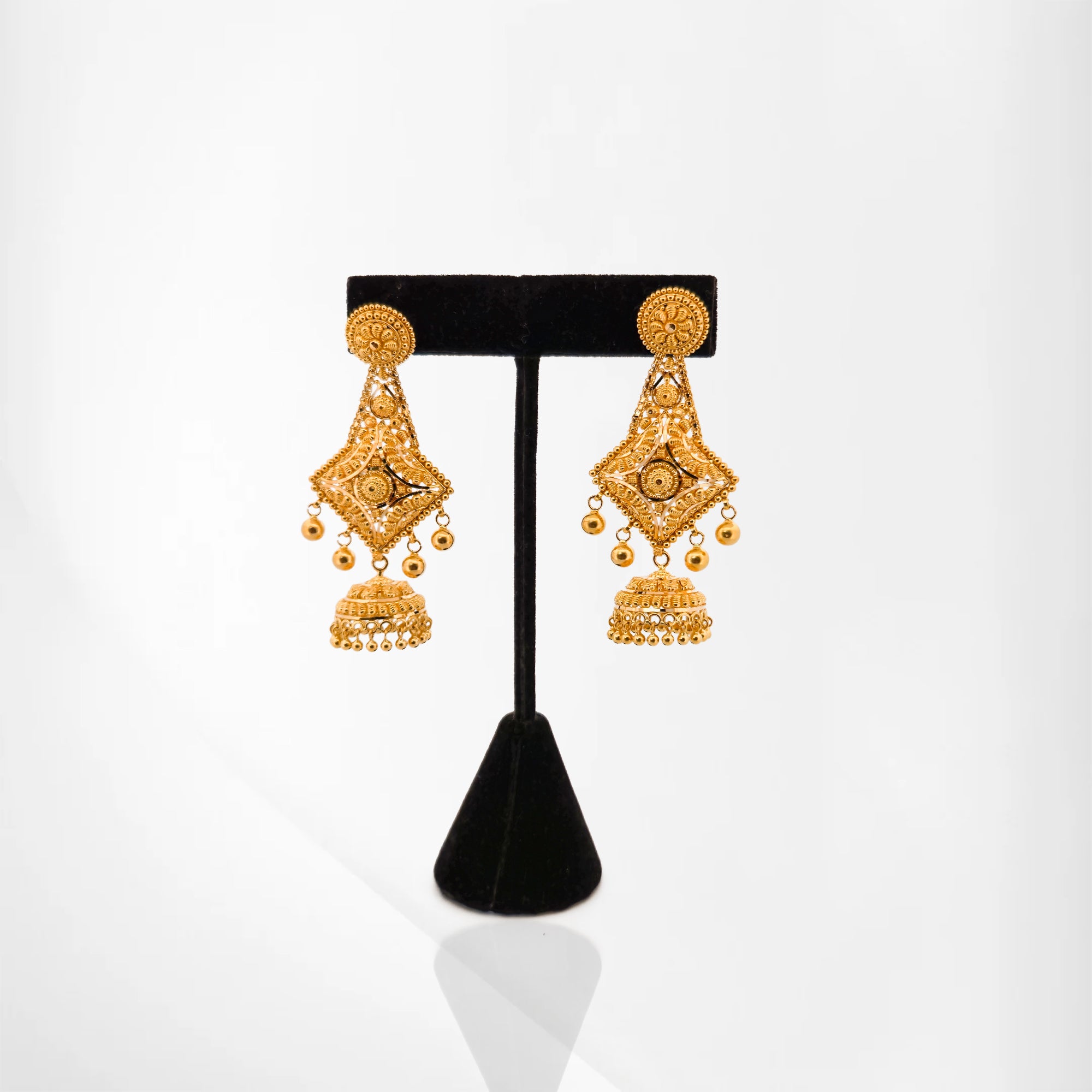 Bridal Gold Set with Jhumka Earrings – Elegant & Timeless Design